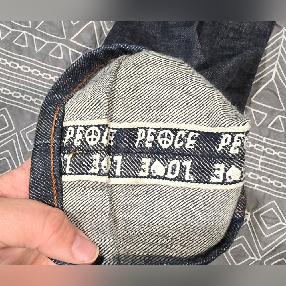 Naked & Famous Love And Peace Selvedge Straight Leg Men's Jeans Size 30 - Picture 4 of 10